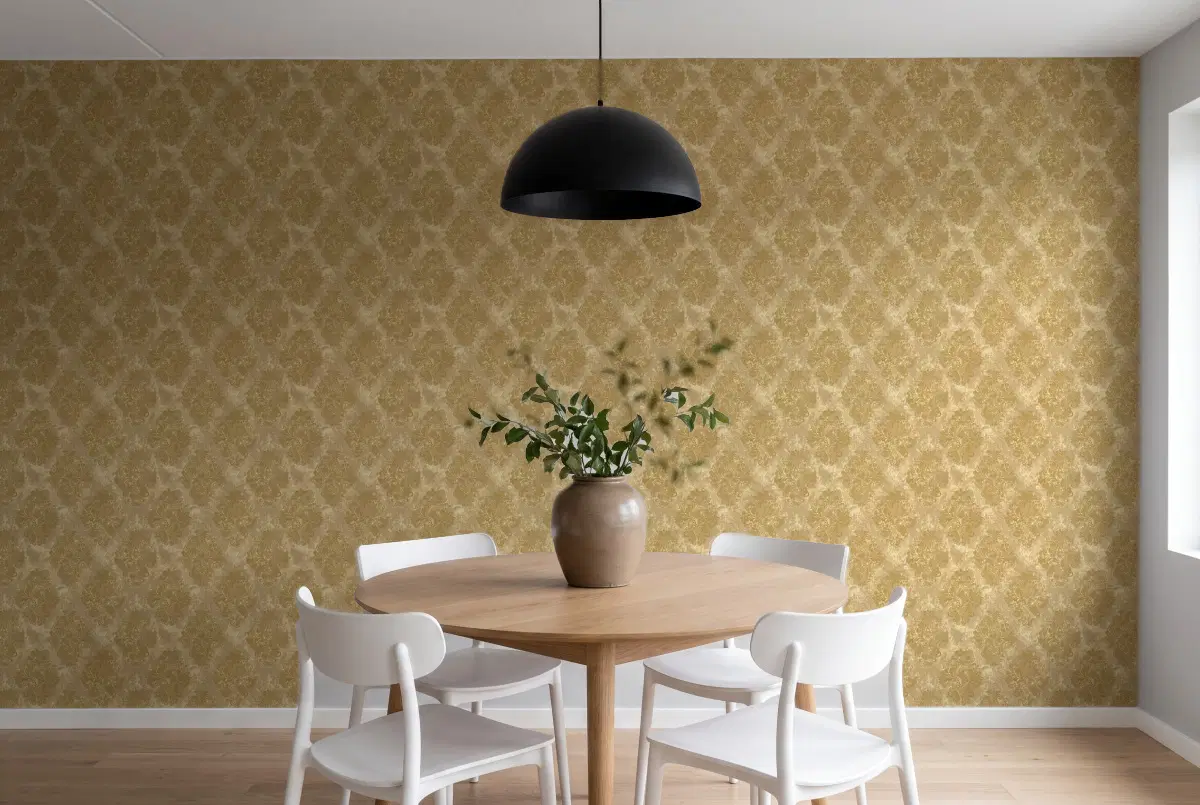 GALERIE MetallFX гобелен коричневий (code B) W78225 в інтер'єрі