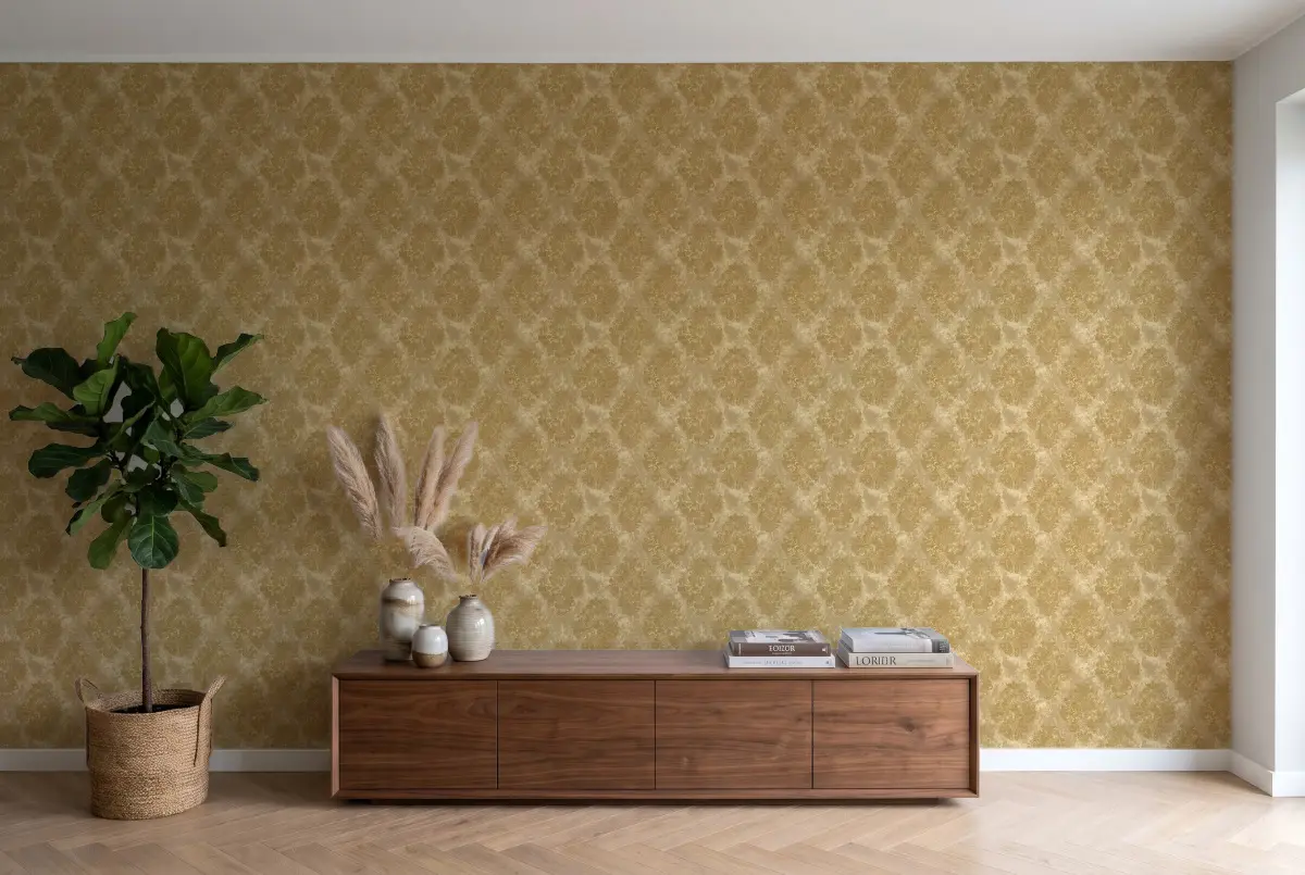 GALERIE MetallFX гобелен коричневий (code B) W78225 в інтер'єрі