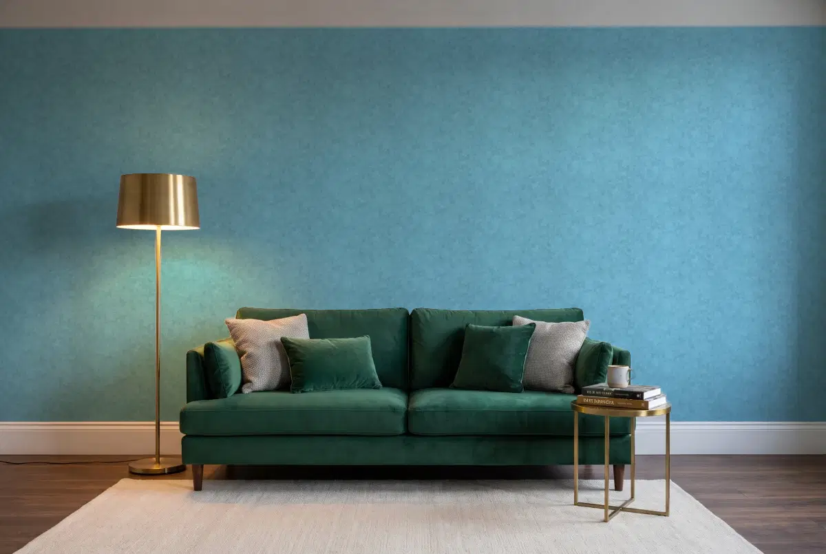 Шпалери Texdecor Beton циан BET101486123 в інтер'єрі