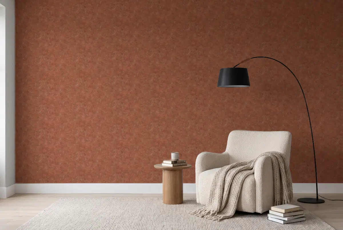 Шпалери Texdecor Beton коричневий шоколад BET101493120 в інтер'єрі