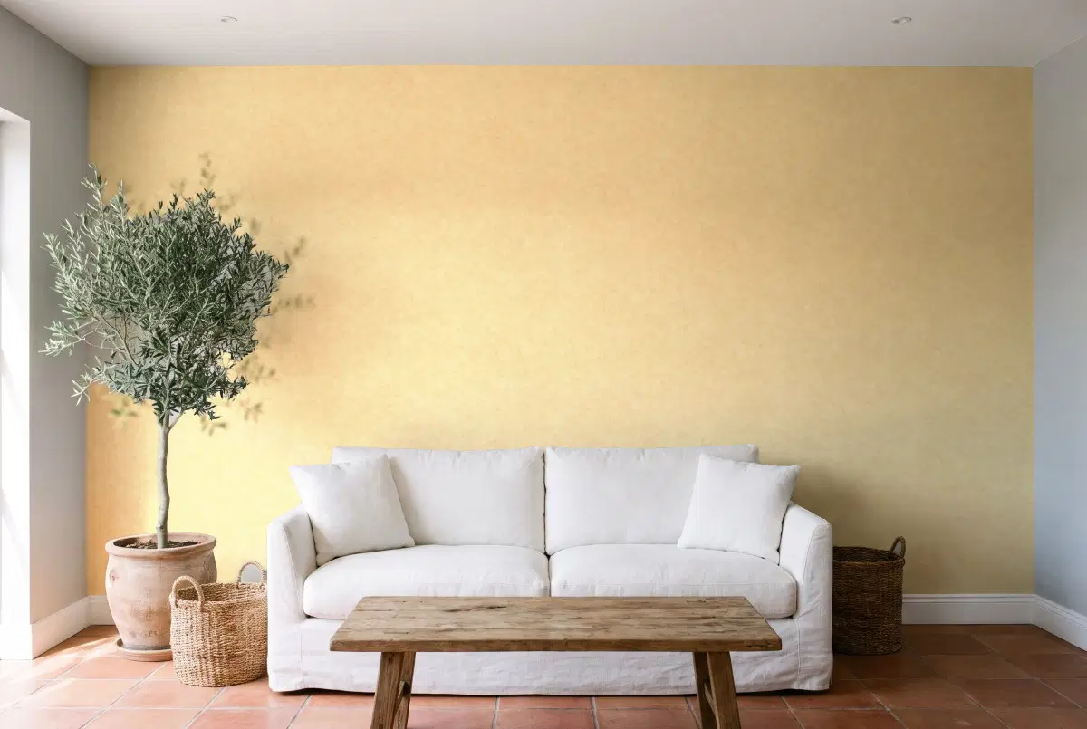 Шпалери Texdecor Beton2 бетон жовтий BTO101481515 в інтер'єрі