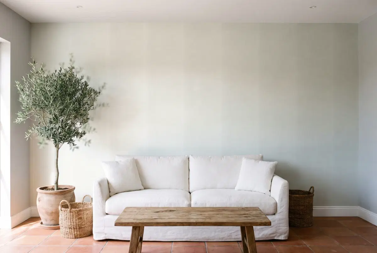 Шпалери Texdecor LINEN2 світло-сіро-бежевий LNI103229055 в інтер'єрі