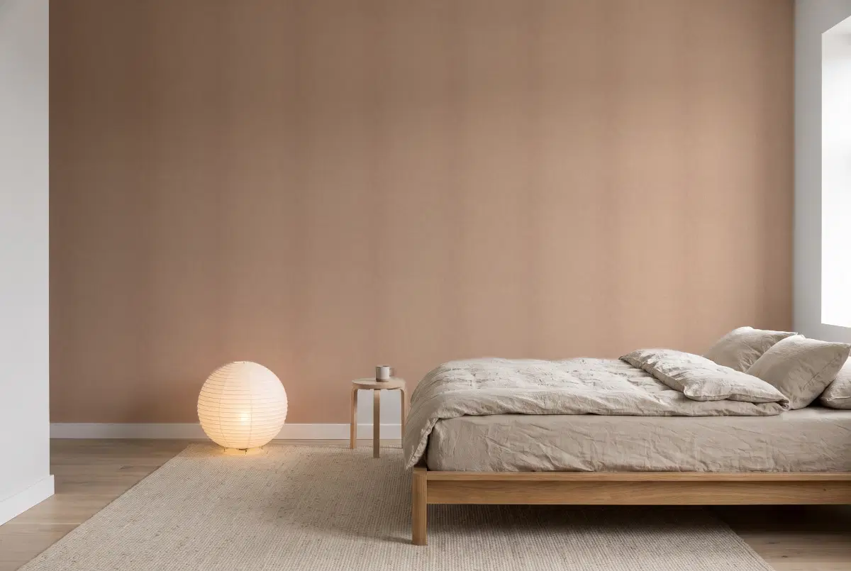 Шпалери Texdecor LINEN2 іріс коричнево-мідний LNI103232029 в інтер'єрі