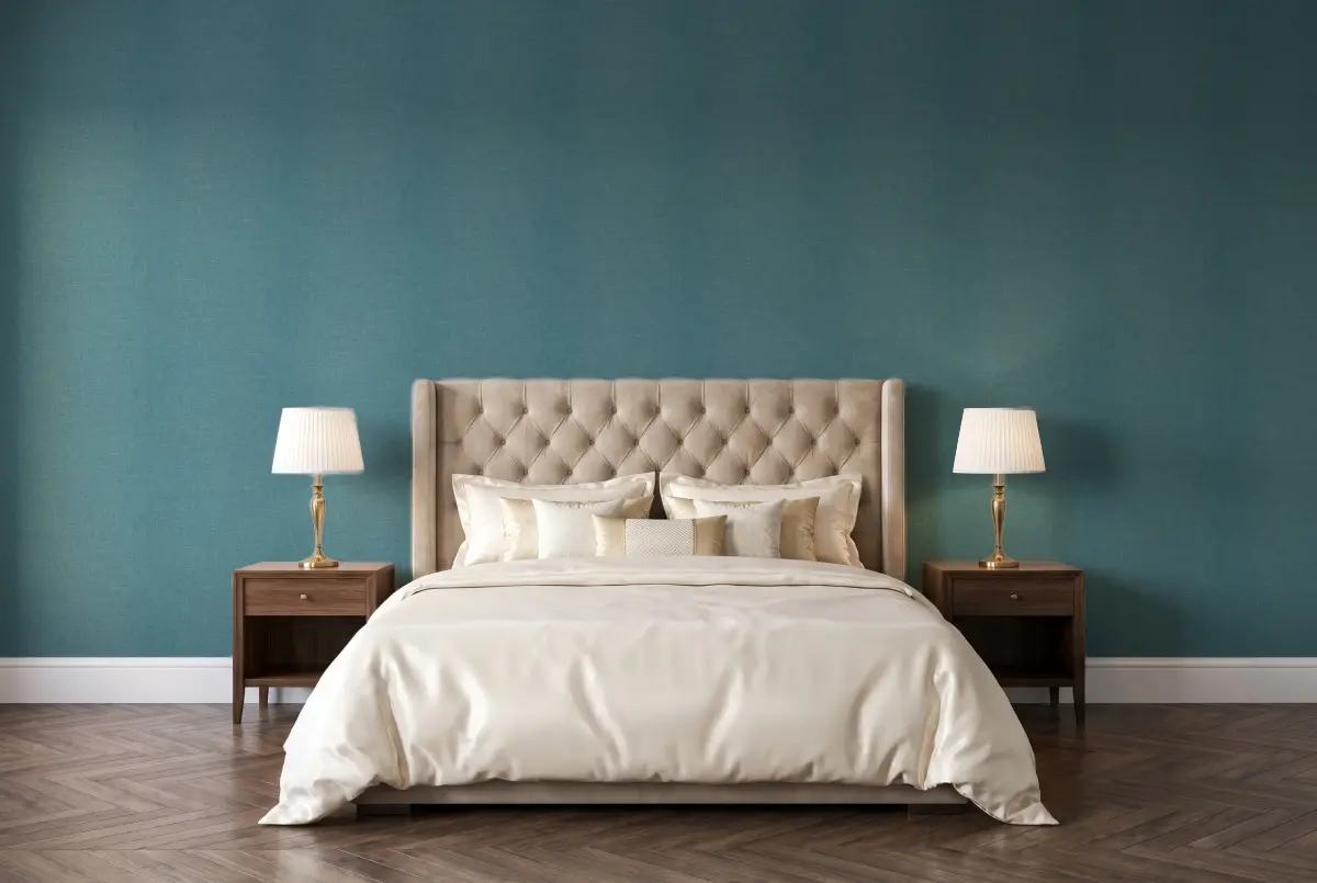 Шпалери Texdecor LINEN2 темно-золото-зелений LNI103236120 в інтер'єрі