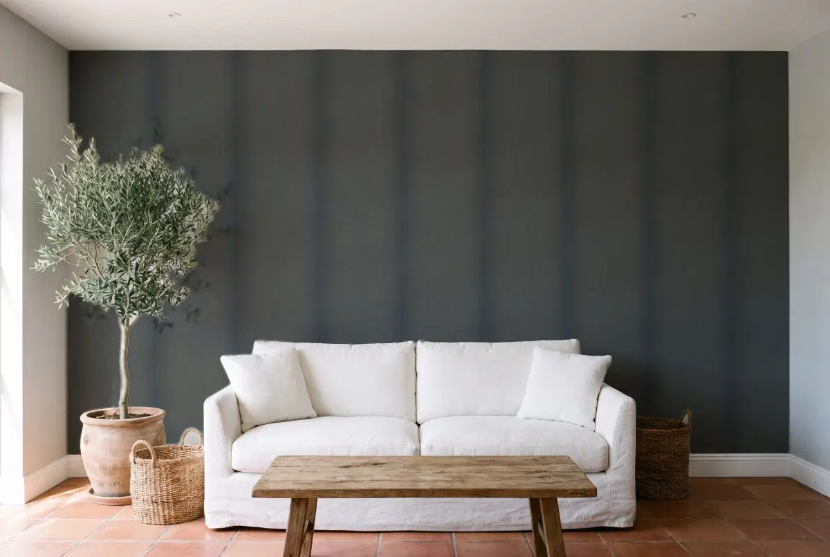 Шпалери Texdecor Mystery рогожка синій золото MYY100606803 в інтер'єрі