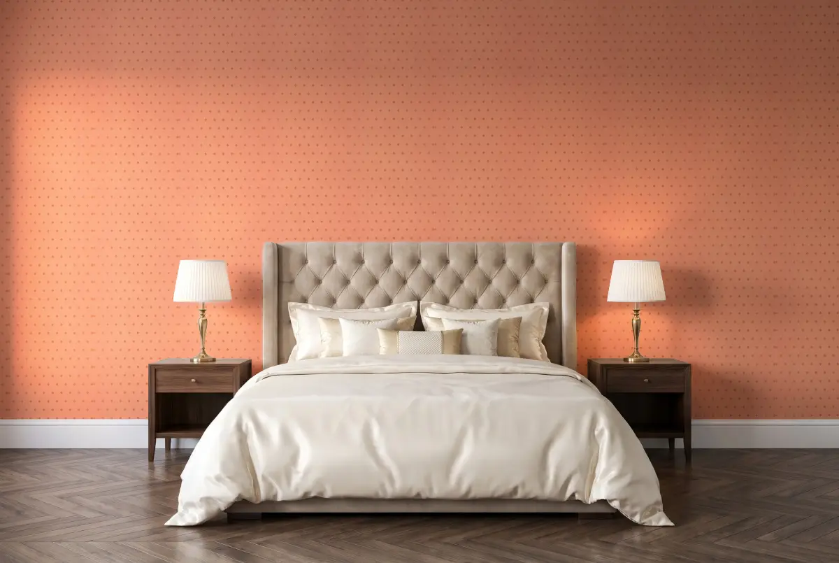 Шпалери Texdecor Mystery ромбики коралловые MYY101624310 в інтер'єрі