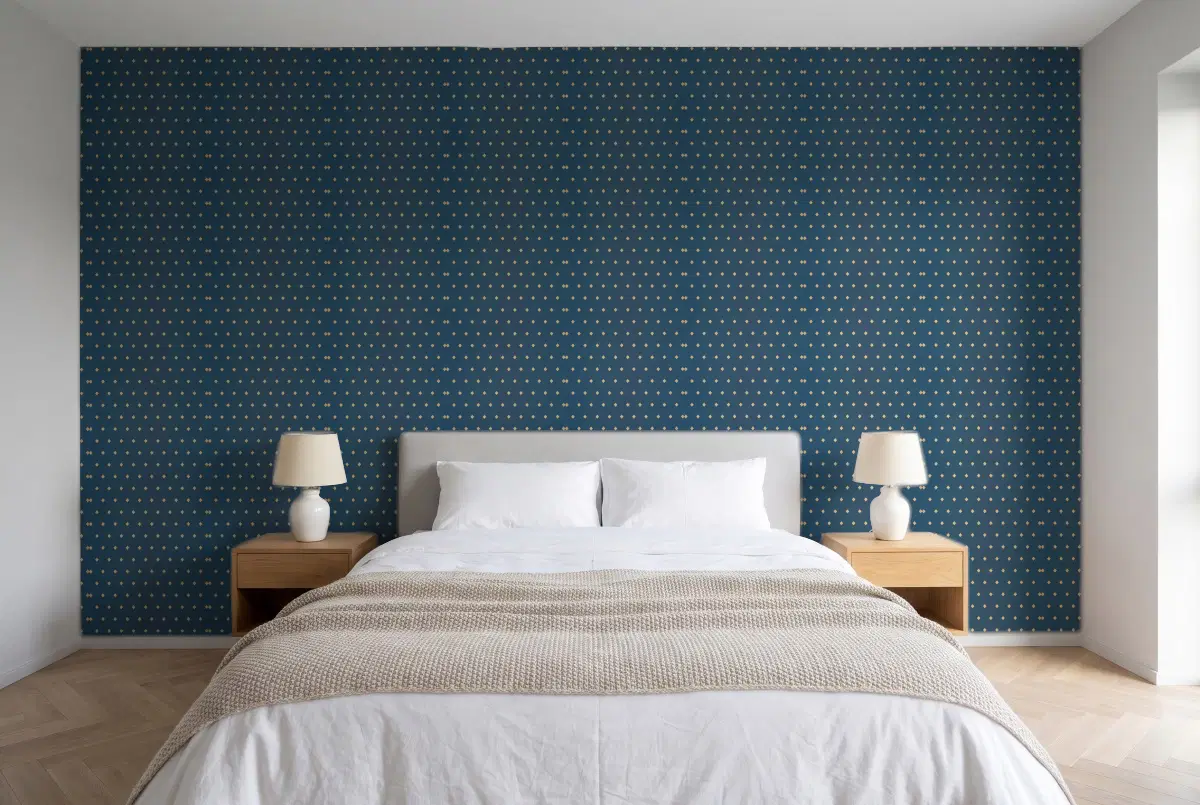 Шпалери Texdecor Mystery ромб синій MYY101626409 в інтер'єрі