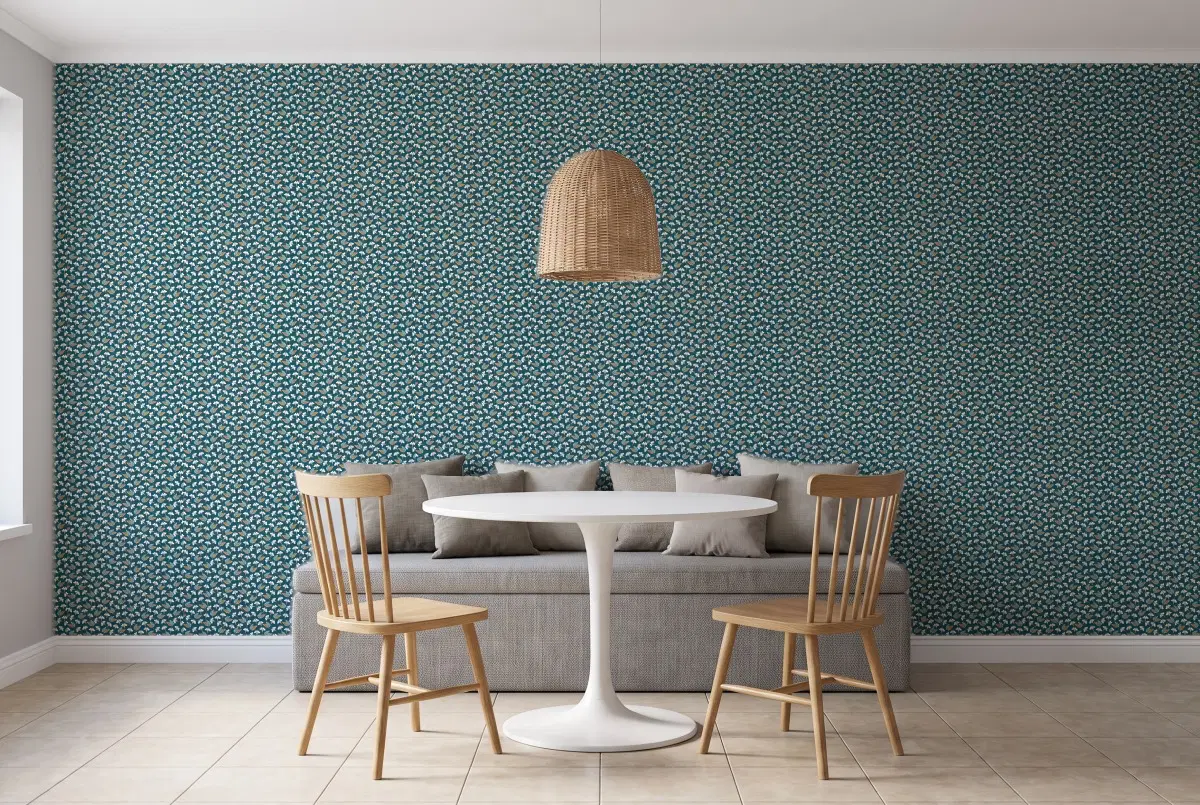 Шпалери Texdecor Mystery поляна синька MYY101636702 в інтер'єрі