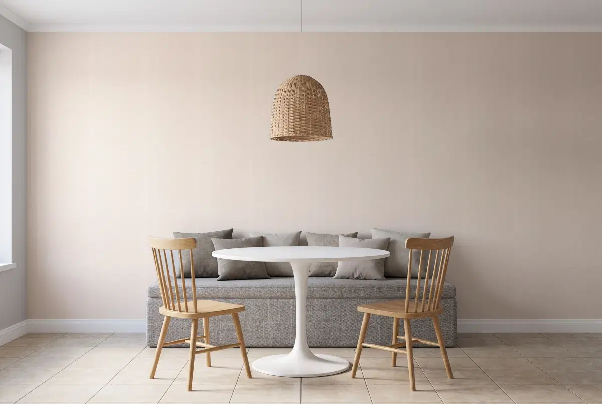 Шпалери Texdecor Natte рогожка французский сірий NAE101561650 в інтер'єрі