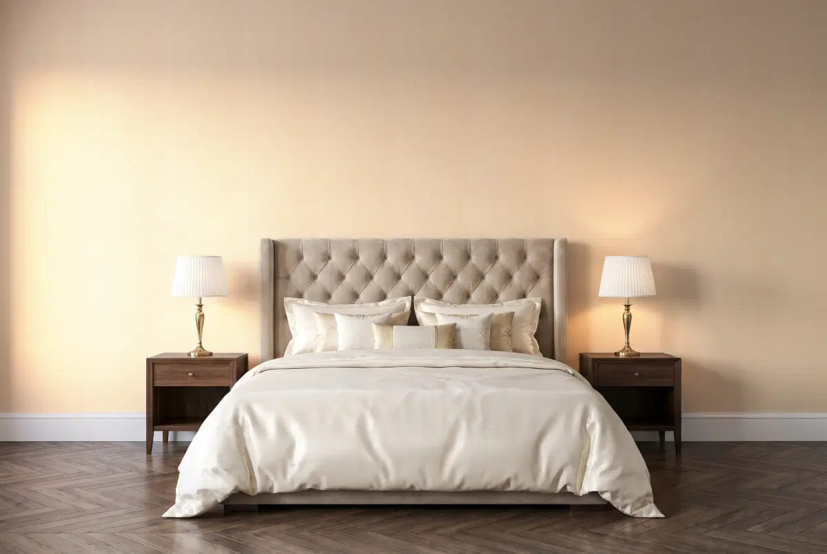 Шпалери Texdecor Natte рогожка абрикос NAE101562500 в інтер'єрі