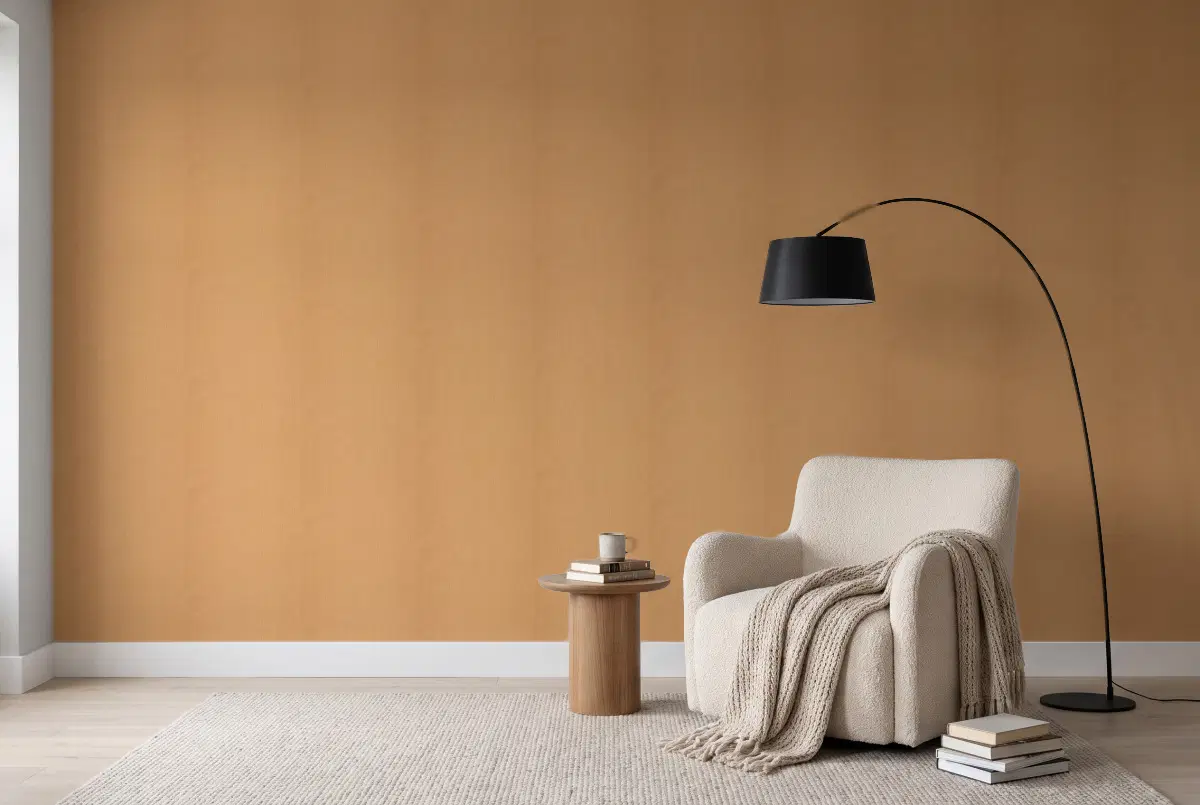 Шпалери Texdecor Natte рогожка рыжая NAE101572490 в інтер'єрі