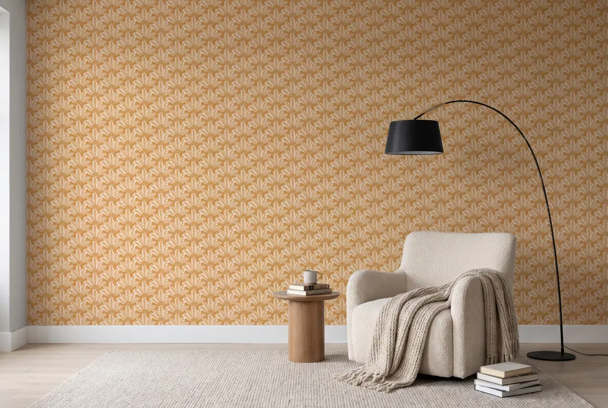 Шпалери Texdecor Our Planet пальмы песок OUP101942124 в інтер'єрі