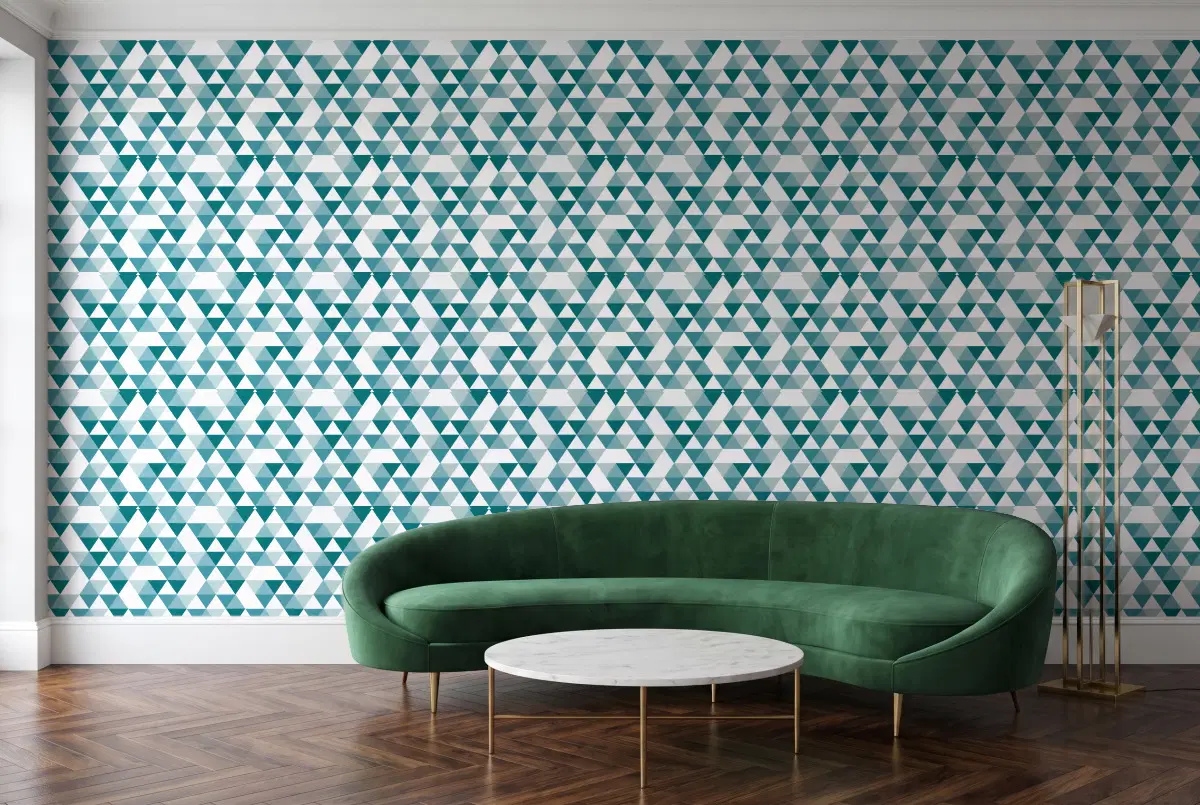 Шпалери Texdecor Our Planet геометрія бело-синій OUP102006011 в інтер'єрі