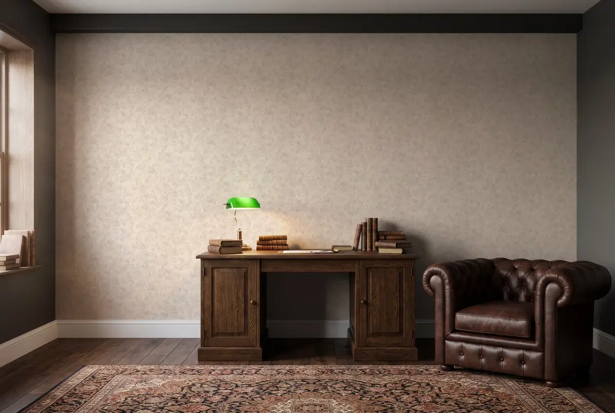 Шпалери Texdecor Patine2 штукатурка сіро-коричнева PAE100221720 в інтер'єрі