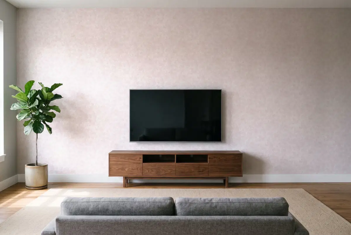 Шпалери Texdecor Patine2 штукатурка рожево-ліловий PAE100229230 в інтер'єрі
