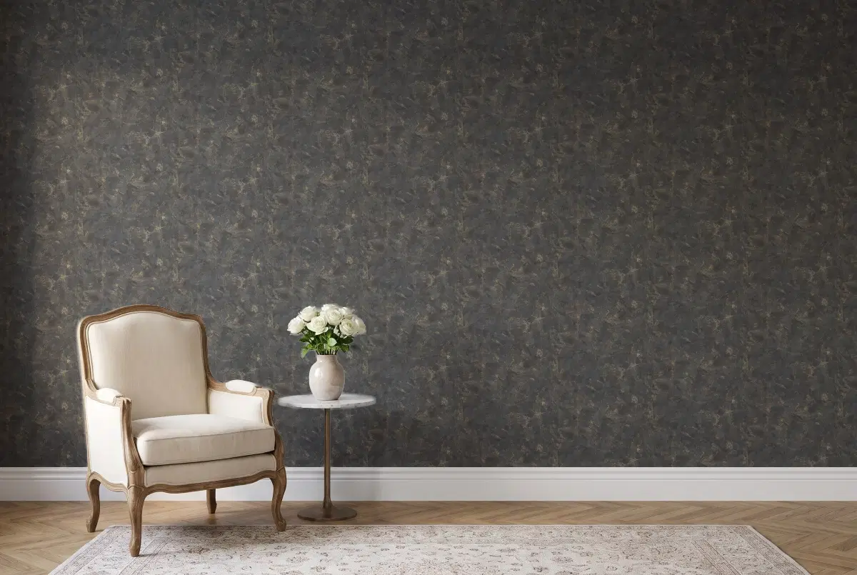 Texdecor Patine2 штукатурка чорний золото PAE100229998 в інтер'єрі