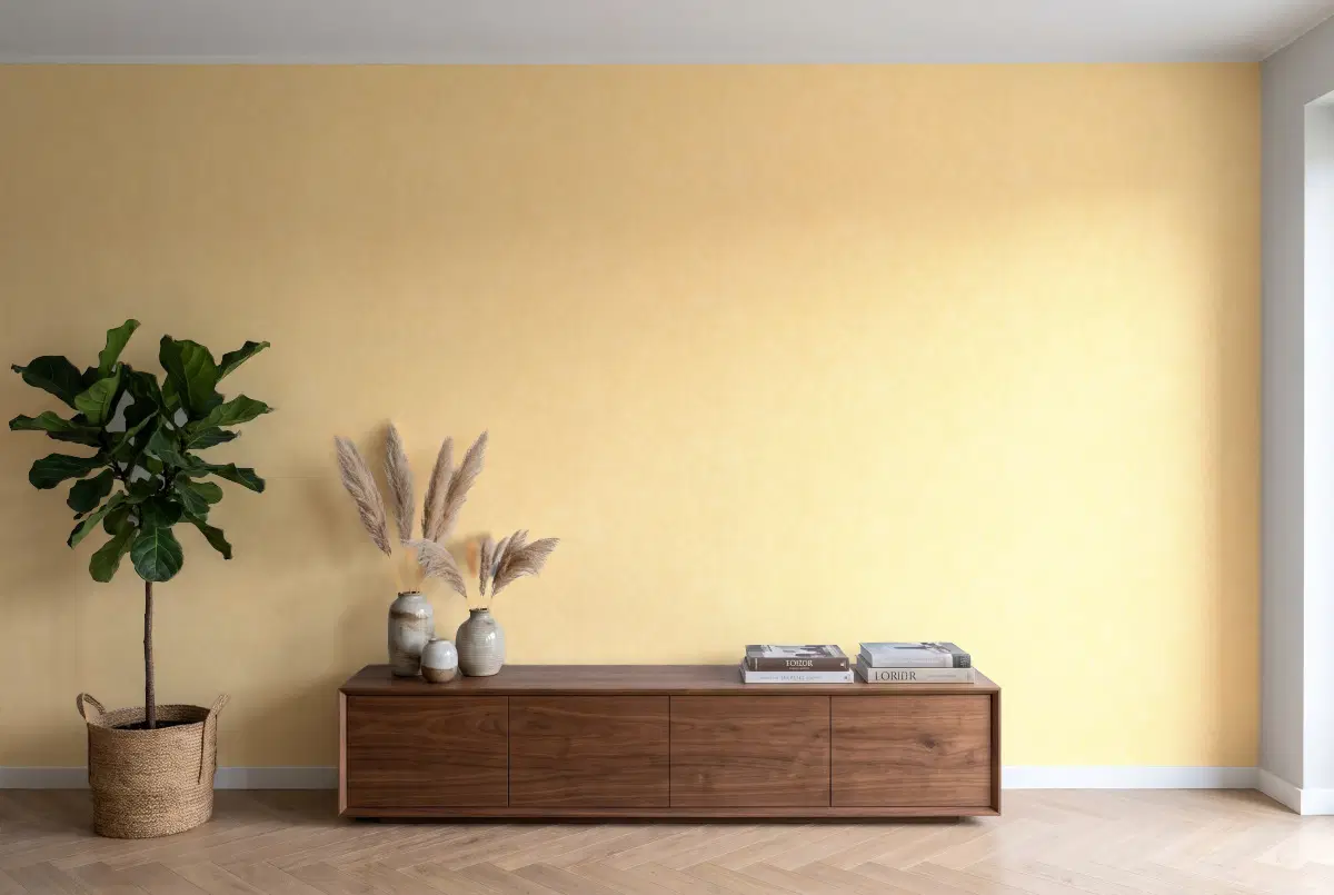 Шпалери Texdecor Patine штукатурка жовтий PAI100222508 в інтер'єрі