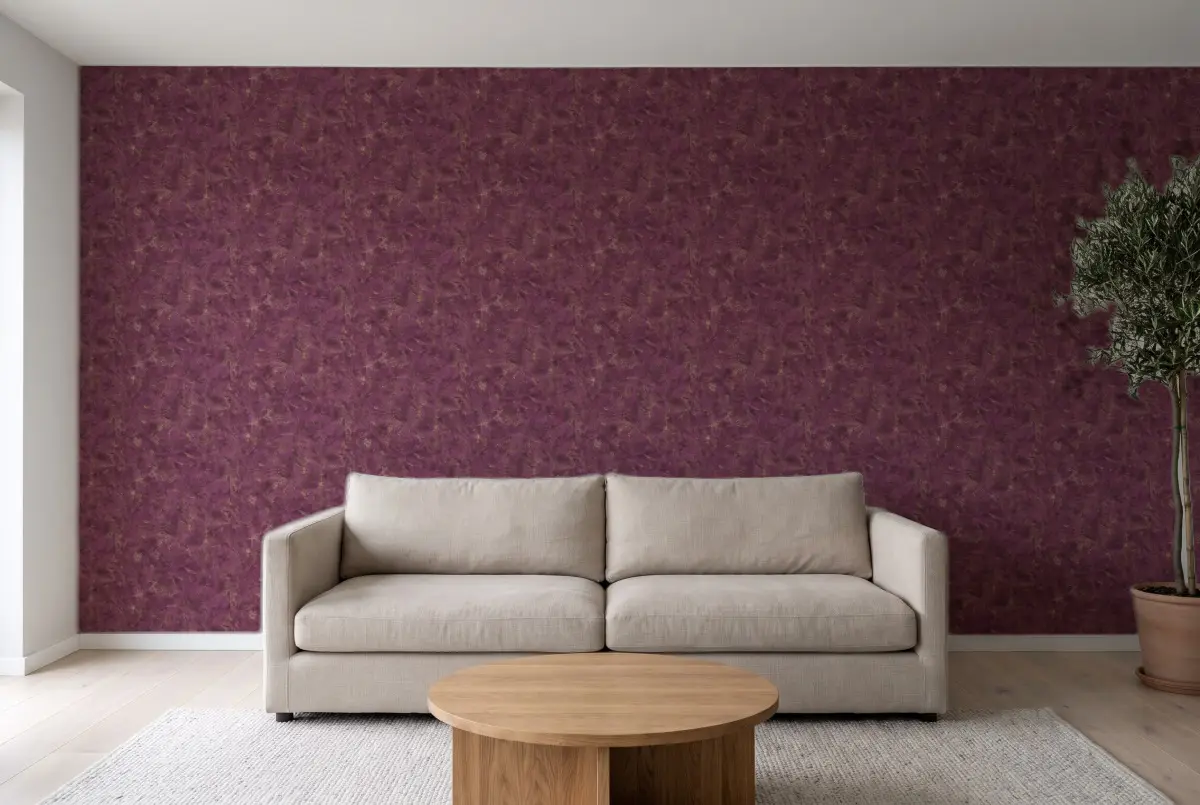 Шпалери Texdecor Patine штукатурка свекольная PAI100225320 в інтер'єрі