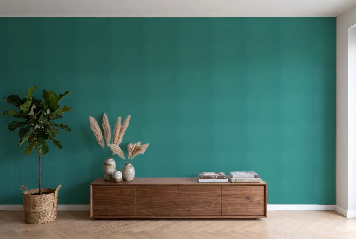 Шпалери Texdecor Rose & Nino фон зелений RONI69867717 в інтер'єрі