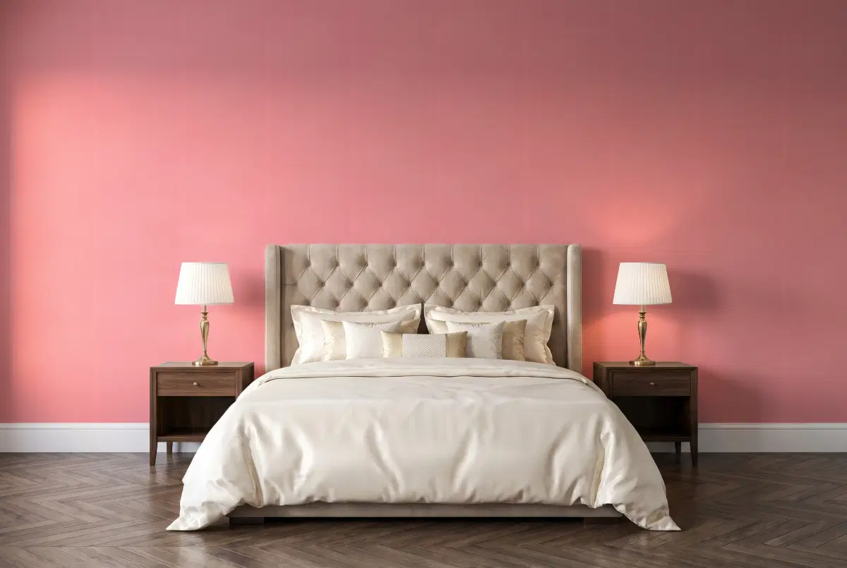 Шпалери Texdecor Rose & Nino фон коралловый RONI82913401 в інтер'єрі