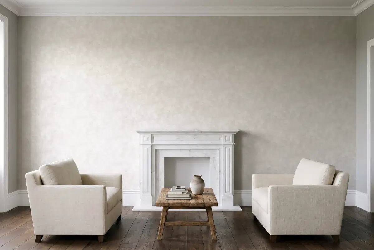 Шпалери Texdecor Stone светло-сірий STNE80831202 в інтер'єрі