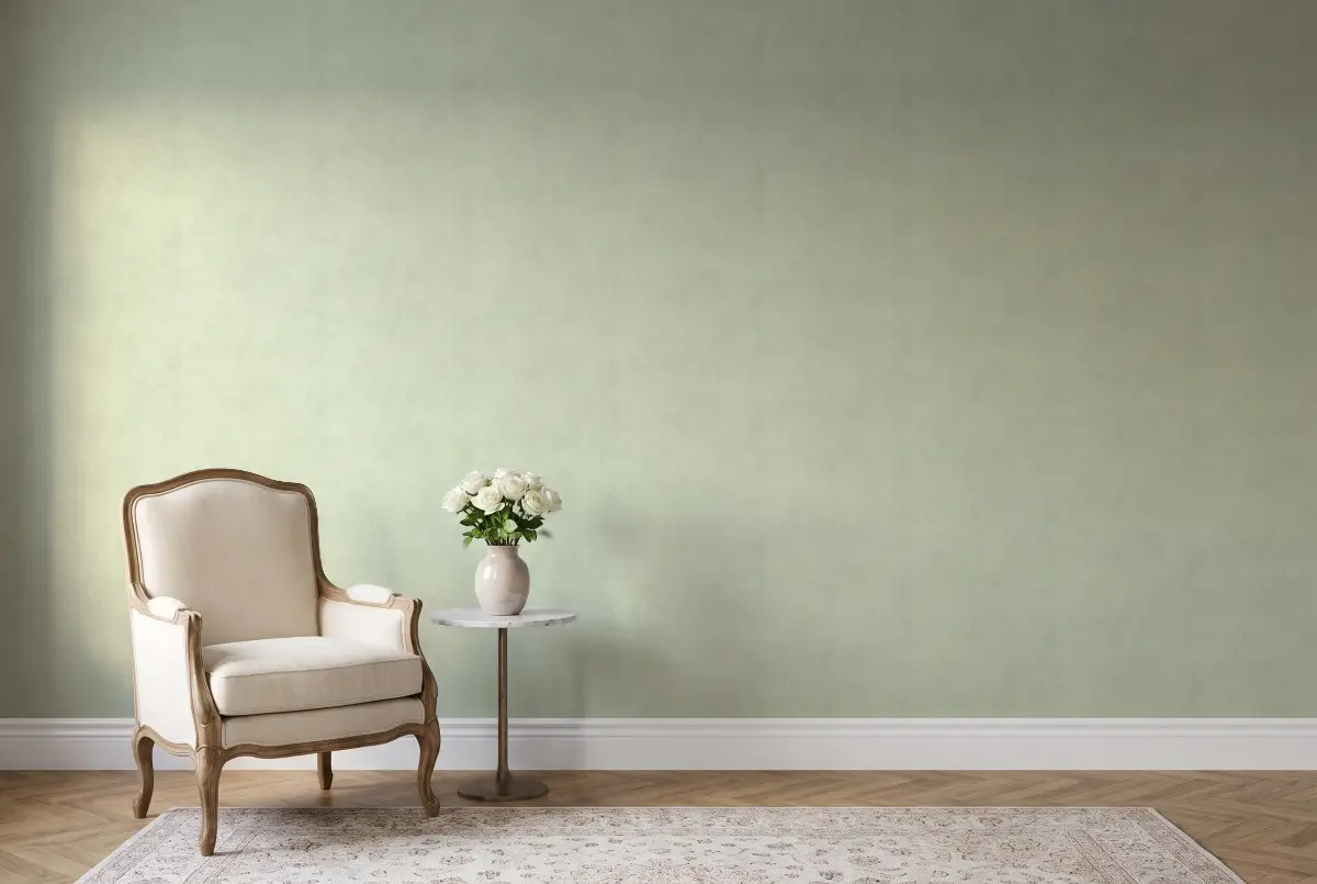 Шпалери Texdecor Stone зелено-фисташковый STNE80837227 в інтер'єрі