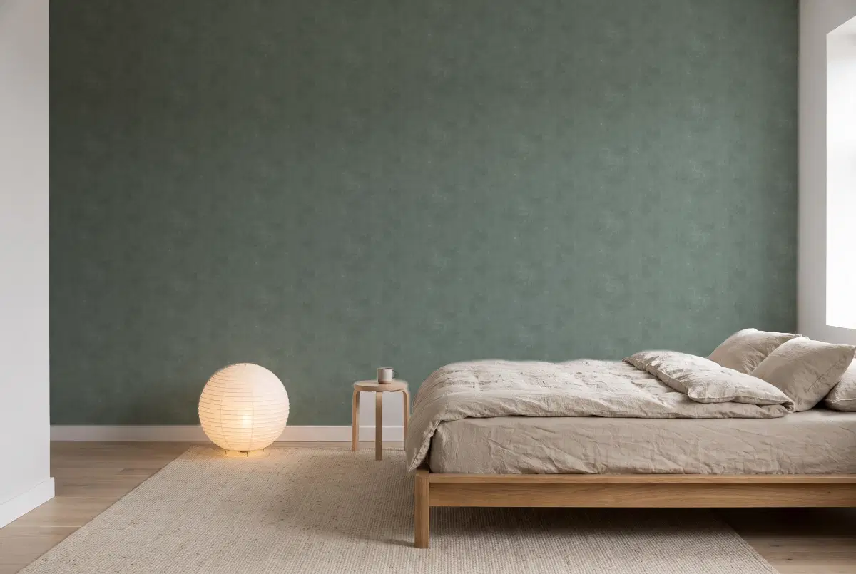 Texdecor Stone серо-зелений STNE80837337 в інтер'єрі