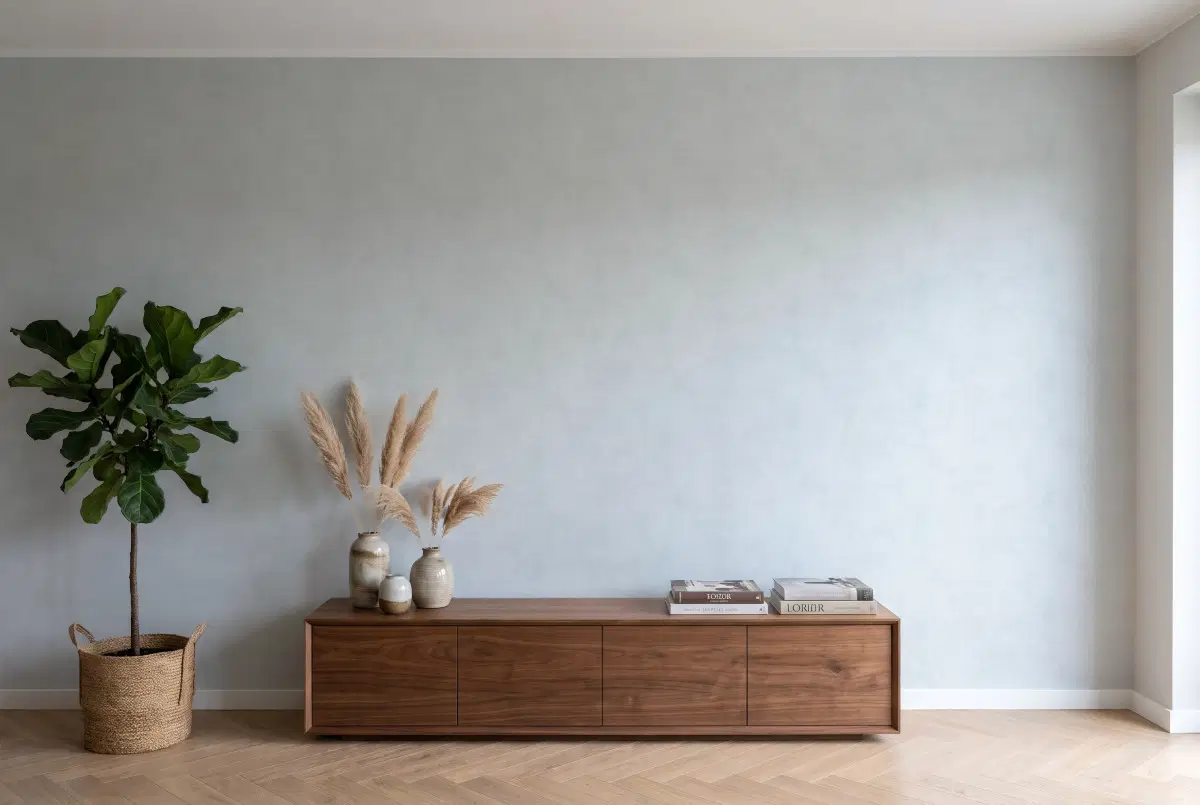 Шпалери Texdecor Stone блакитний кашемио STNE80839240 в інтер'єрі