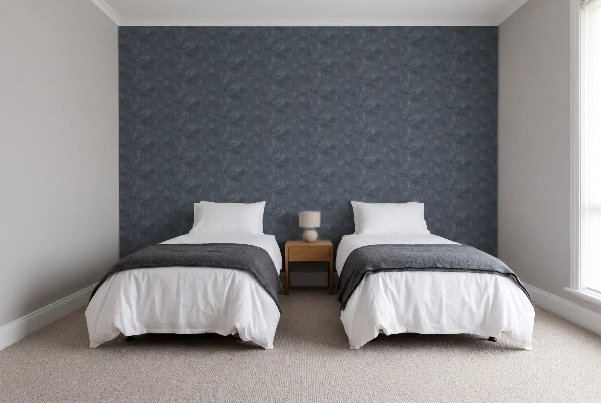 Шпалери Texdecor Stone полуночный синій STNE80839542 в інтер'єрі
