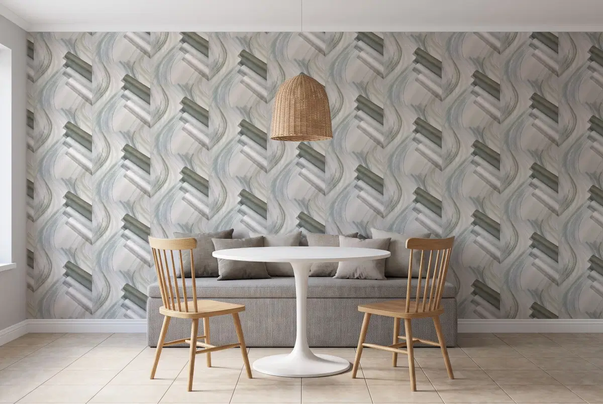 Шпалери Marburg GeoVibes+VelvetFlora 32442 в інтер'єрі