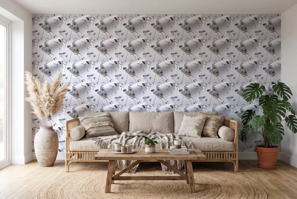 Шпалери Marburg GeoVibes+VelvetFlora 88965 в інтер'єрі
