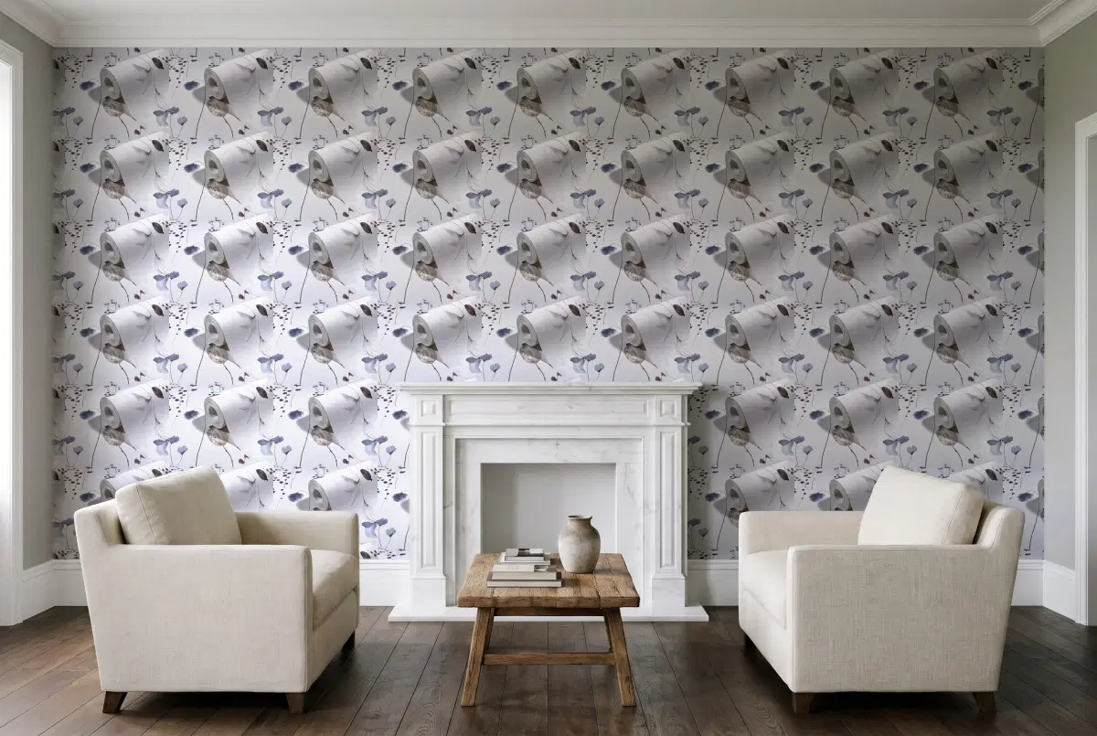 Шпалери Marburg GeoVibes+VelvetFlora 88965 в інтер'єрі
