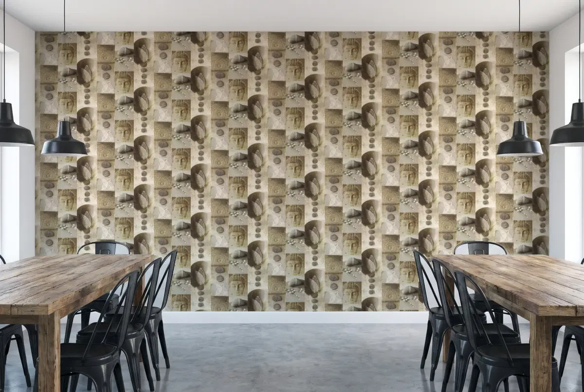 Шпалери Rasch Deco Relief/Tiles & More XIV 306330 в інтер'єрі