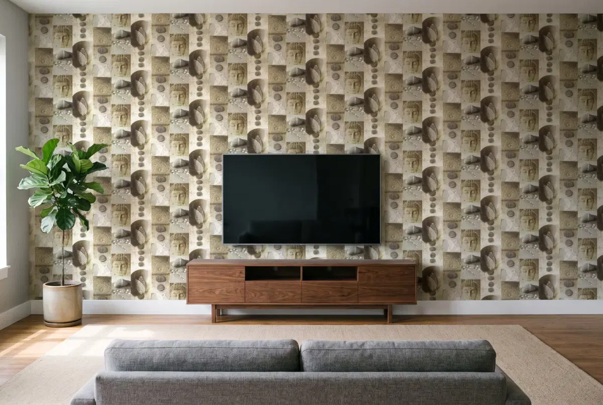 Шпалери Rasch Deco Relief/Tiles & More XIV 306330 в інтер'єрі