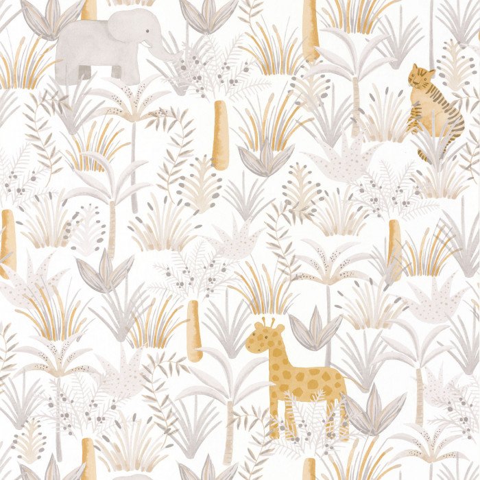 Шпалери Texdecor Rose & Nino сафари бело-сірий RONI85641618