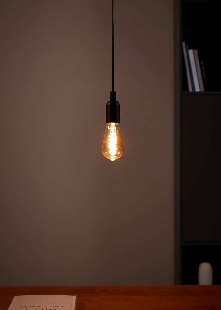 EGLO Лампа напівпровідникова LED 4W E27 ST64 2200К бурштин 1шт - аналог 11681