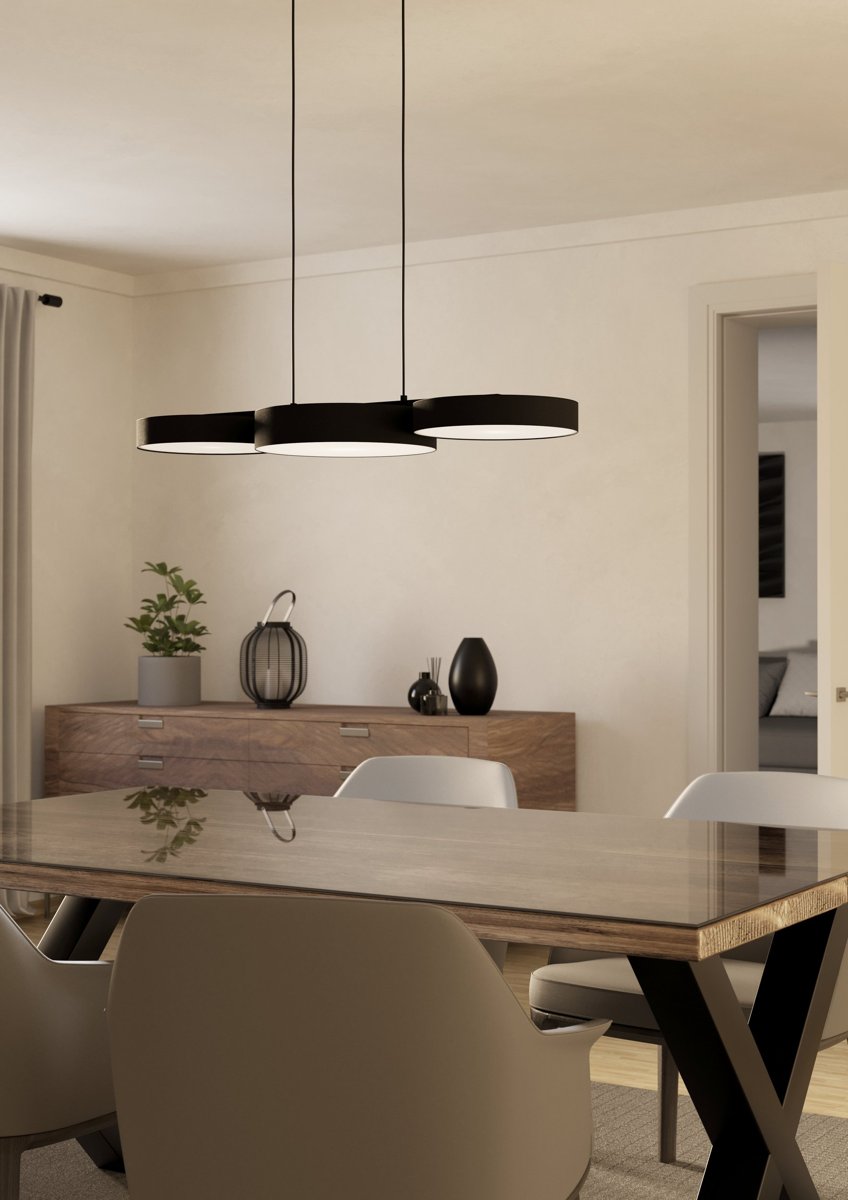 EGLO Світильник підвіс/3 7,5W LED чорний/білий "Барбано-З"