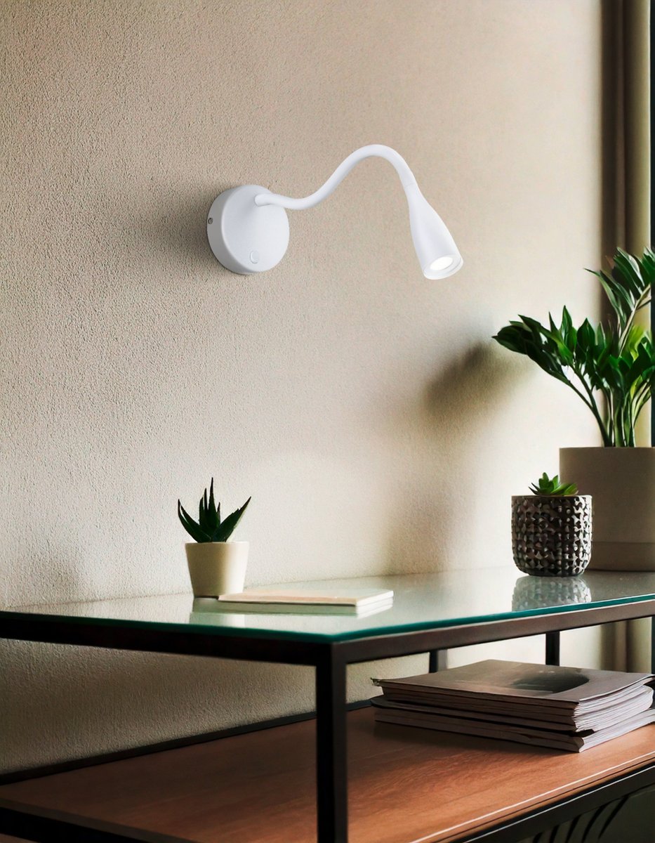 EGLO Бра/1 3,8W LED білий з USB входом "Олівандіно 1"