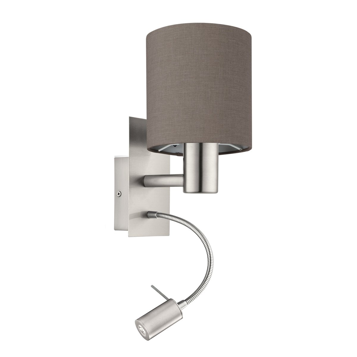 EGLO Бра/2 40W E27, 3,5W LED антрацит "Пастері"