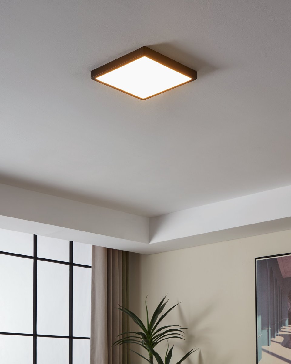 EGLO Світильник стельовий/1 19,5W LED-ZIG-CCT чорний 285х285 "Фуева-Z"