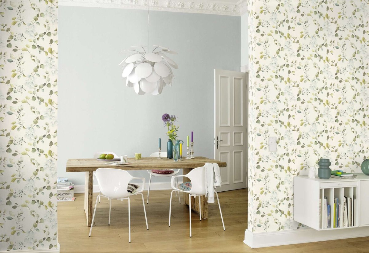 Rasch Peonies (2027) 582222 в інтер'єрі