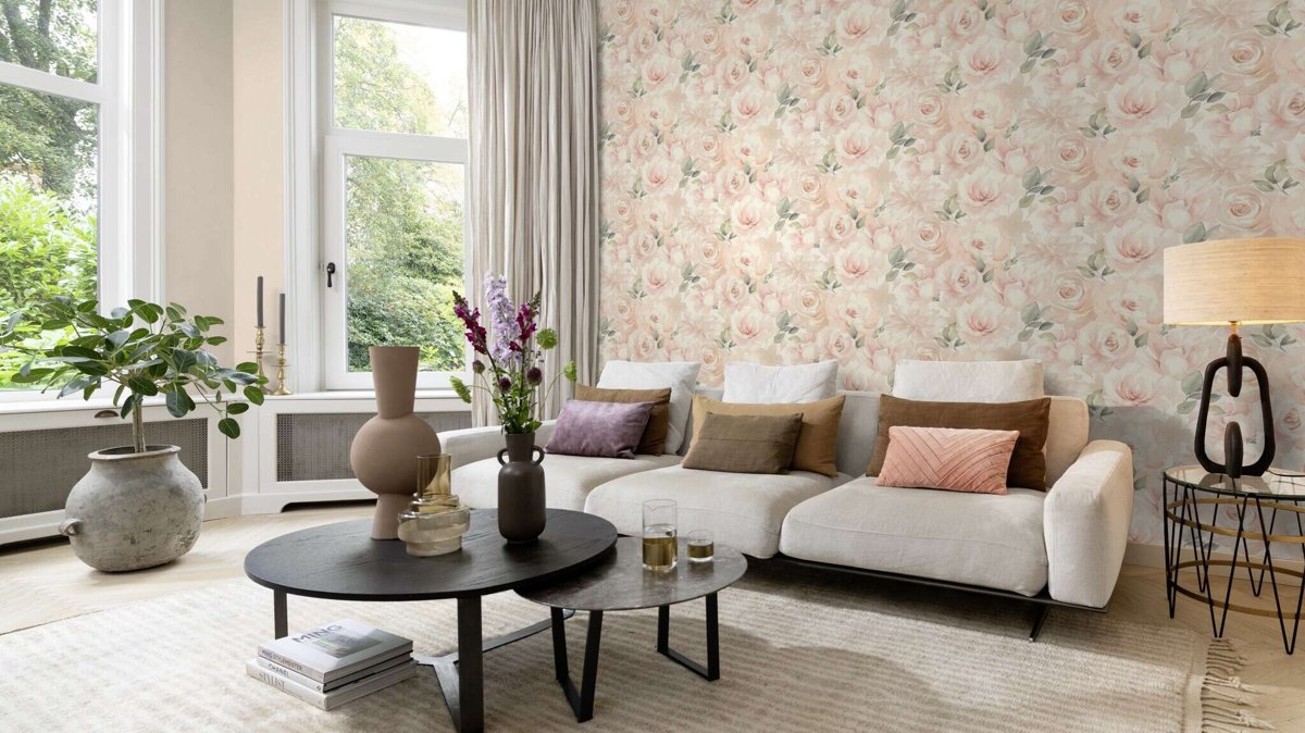 Rasch Peonies (2027) 582314 в інтер'єрі