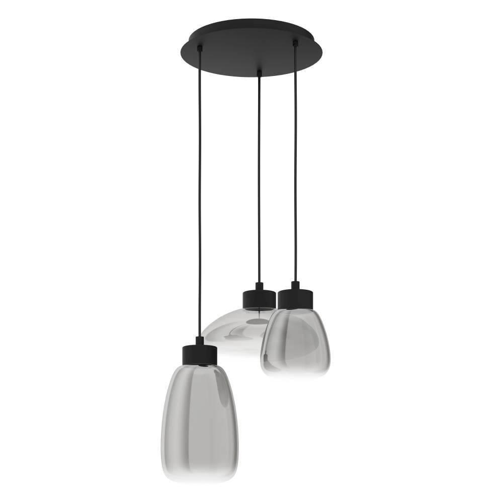 EGLO Світильник підвіс/3 6W LED чорний/прозор. "Сарнарра"